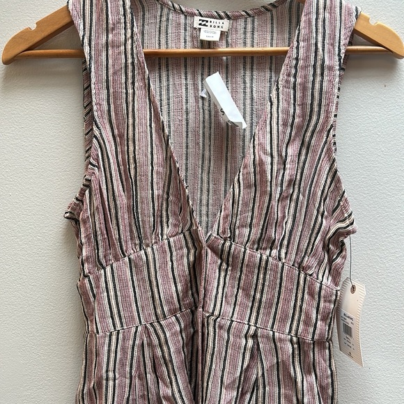 Billabong NWT small Hidden Coves midi casual lightweight dress striped - Picture 2 of 6